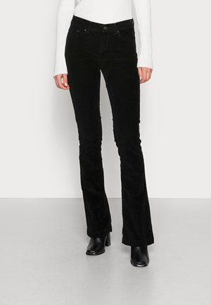 Flared Jeans - black denim
