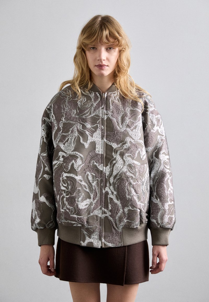 Stine Goya Bomber Jacket - abstract foliage