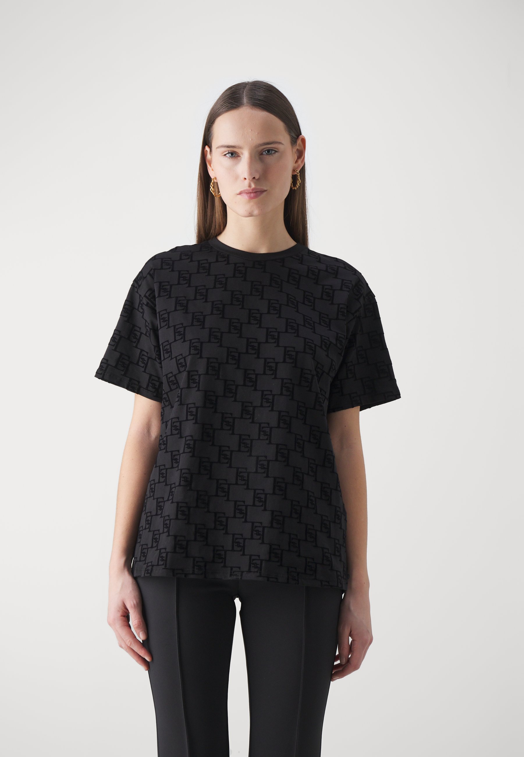 Elisabetta Franchi WOMENS - T-shirt con stampa - nero