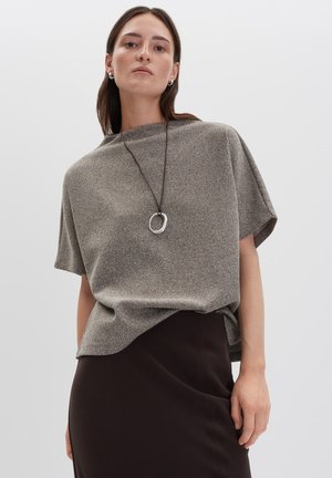 WIDE FIT - T-Shirt basic - pale greige melange