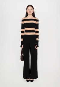 Norma Kamali SPLICED STRAIGHT LEG - Jumpsuit - black/nude