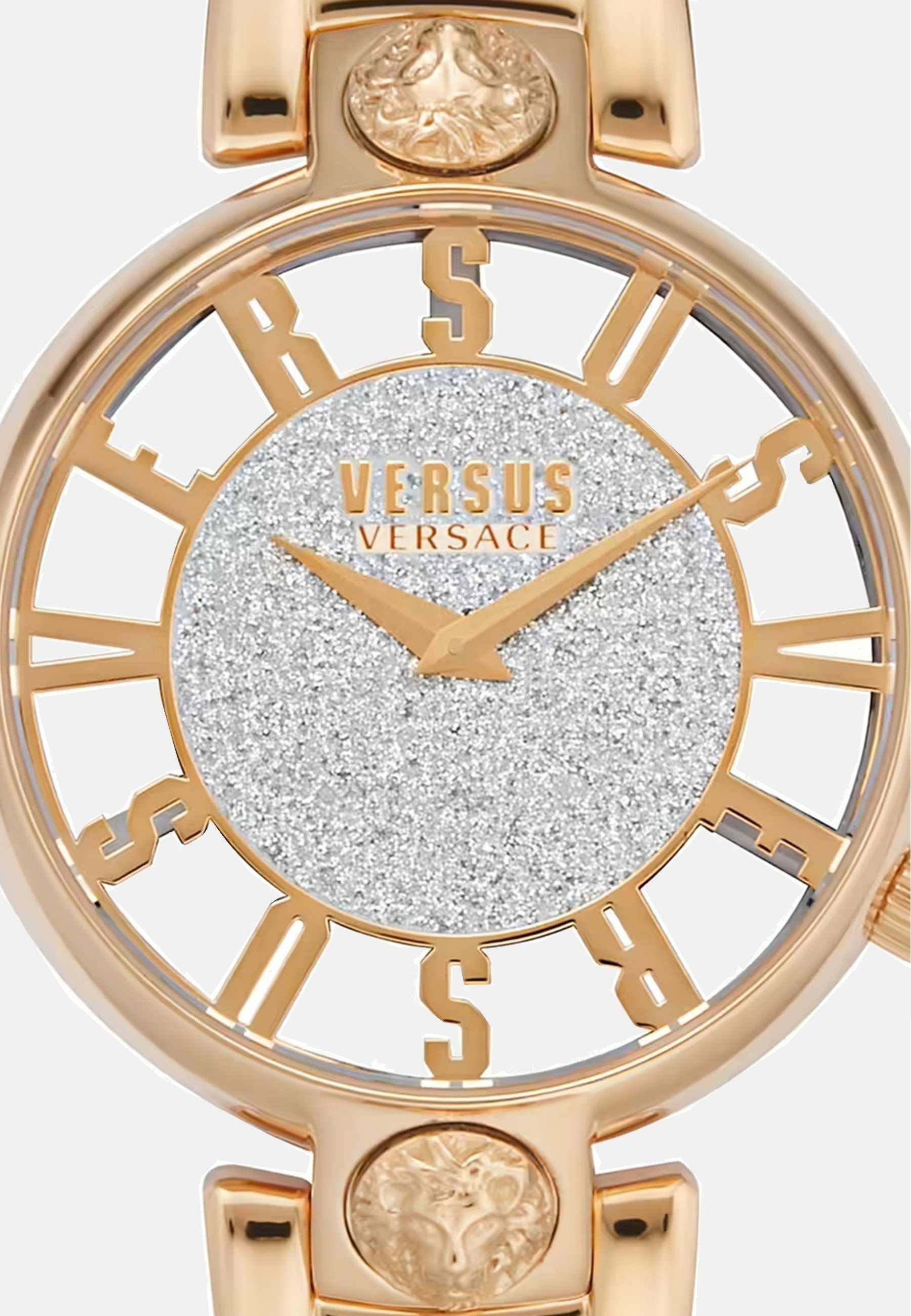 VERSUS VERSACA ゴールド Versus Versace Chronograph Lion Gold-Tone Bracelet Watch, 44mm