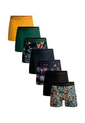 7-PACK PRINT SOLID - Boxershort - print black green yellow
