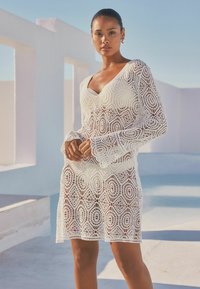 Next - CROCHET COVER UP  REGULAR FIT - Pludmales piederums - white Miniatūras attēls 1