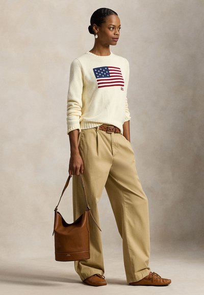 Polo Ralph Lauren THE ICONIC FLAG SWEATER - Džemper - cream