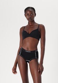 Pieces PCLOGO LADY 4 PACK - Briefs - winetasting/black/ponderosa pine/white
