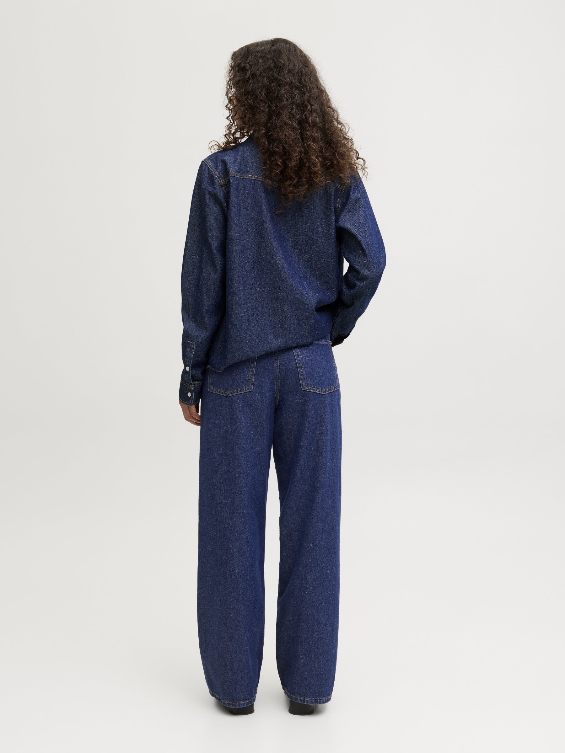 JJXX JXTOKYO WIDE FIT DENIM - Wide Leg - dark blue denim/blu scuro