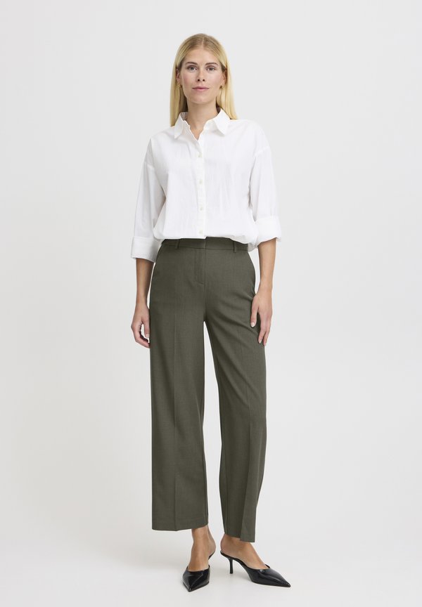 BYDANTA - Trousers - sepia tint melange2
