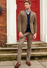 Next CORD FORMAL JACKET - Pikkutakki - brown