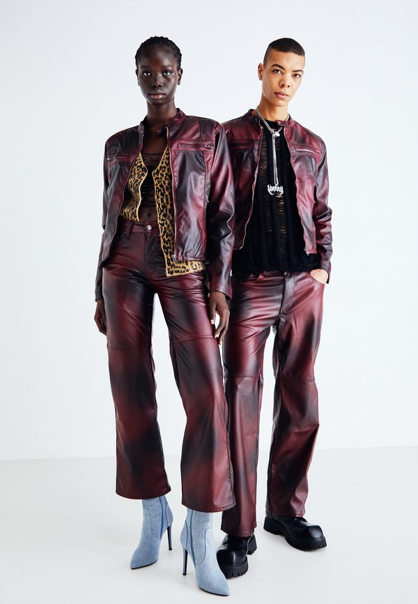 OXBLOOD PISTON UNISEX - Faux leather jacket - oxblood2