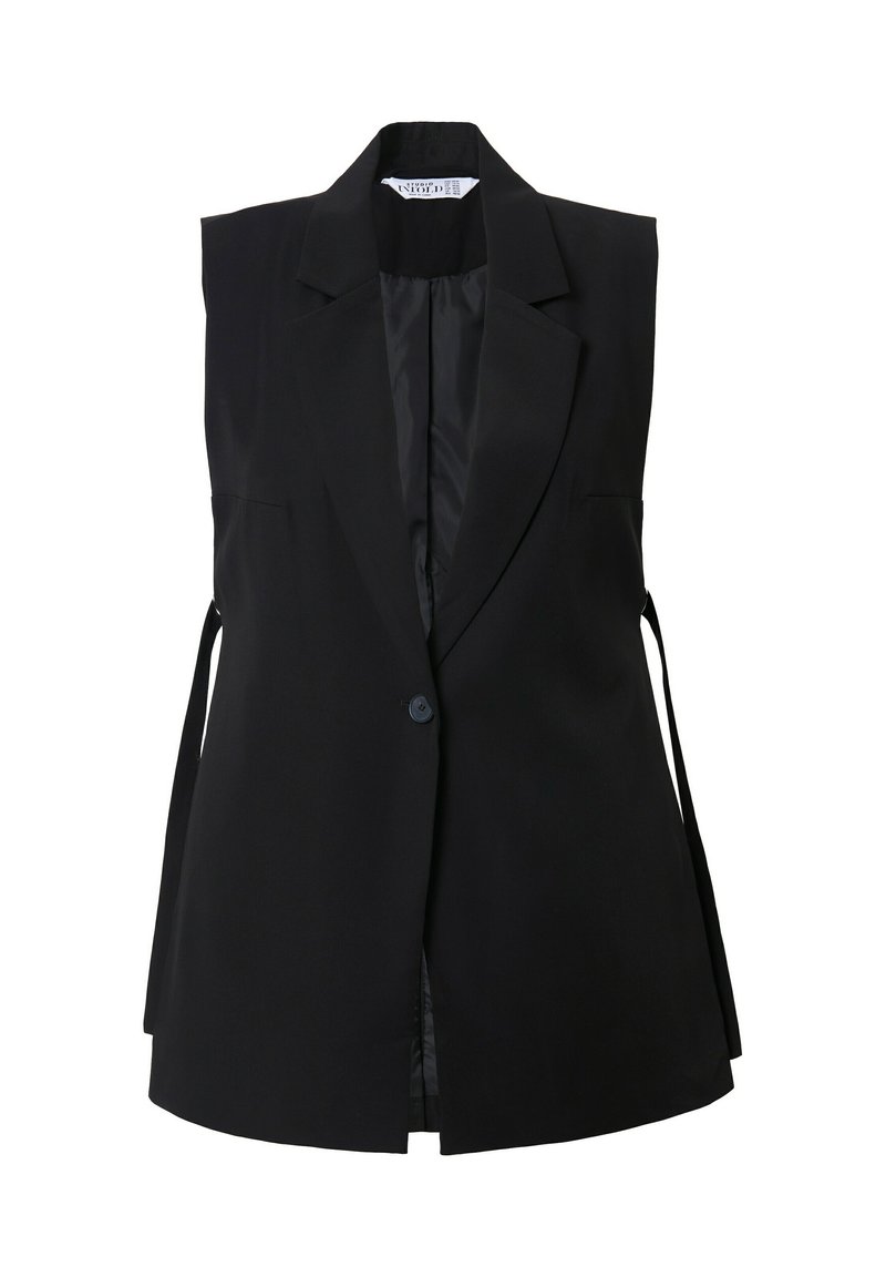 Studio Untold A-LINIE SEITLICHE BINDEBÄNDER Weste black