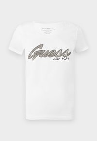 LOGO HOT FIX TEE - Apdrukāts T-krekls - pure white