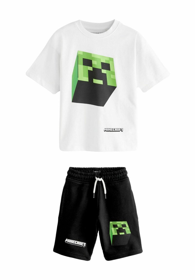 Next SHORT SLEEVE LICENSE AND SET - Trainingsbroek - minecraft black white