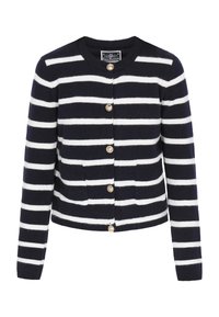 Unselected, navy offwhite stripe