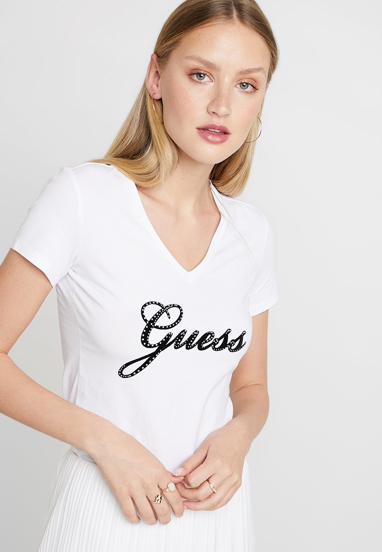 Guess SLIM FIT - Print T-shirt - true 