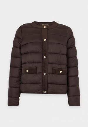 MICHAEL Michael Kors, COLLARLESS PACKABLE JACKET - Леко яке - chocolate