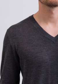 CASH-MERE V-AUSSCHNITT  - Strickpullover - flanell