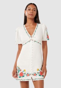 Forever New - VEANNE EMBROIDERED - Kasdienė suknelė - white Miniatiūros vaizdas 1