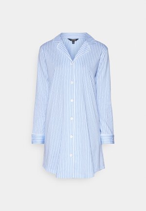 Lauren Ralph Lauren NOTCH COLLAR SLEEPSHIRT - Nachthemd - blue