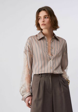STRIPED WITH DETAILS - Hemdbluse - p brown