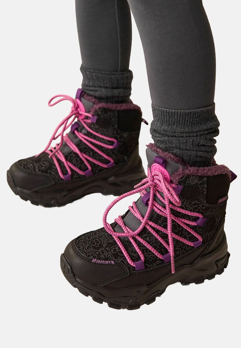 Next Lace-up ankle boots black purple printed/black Zalando