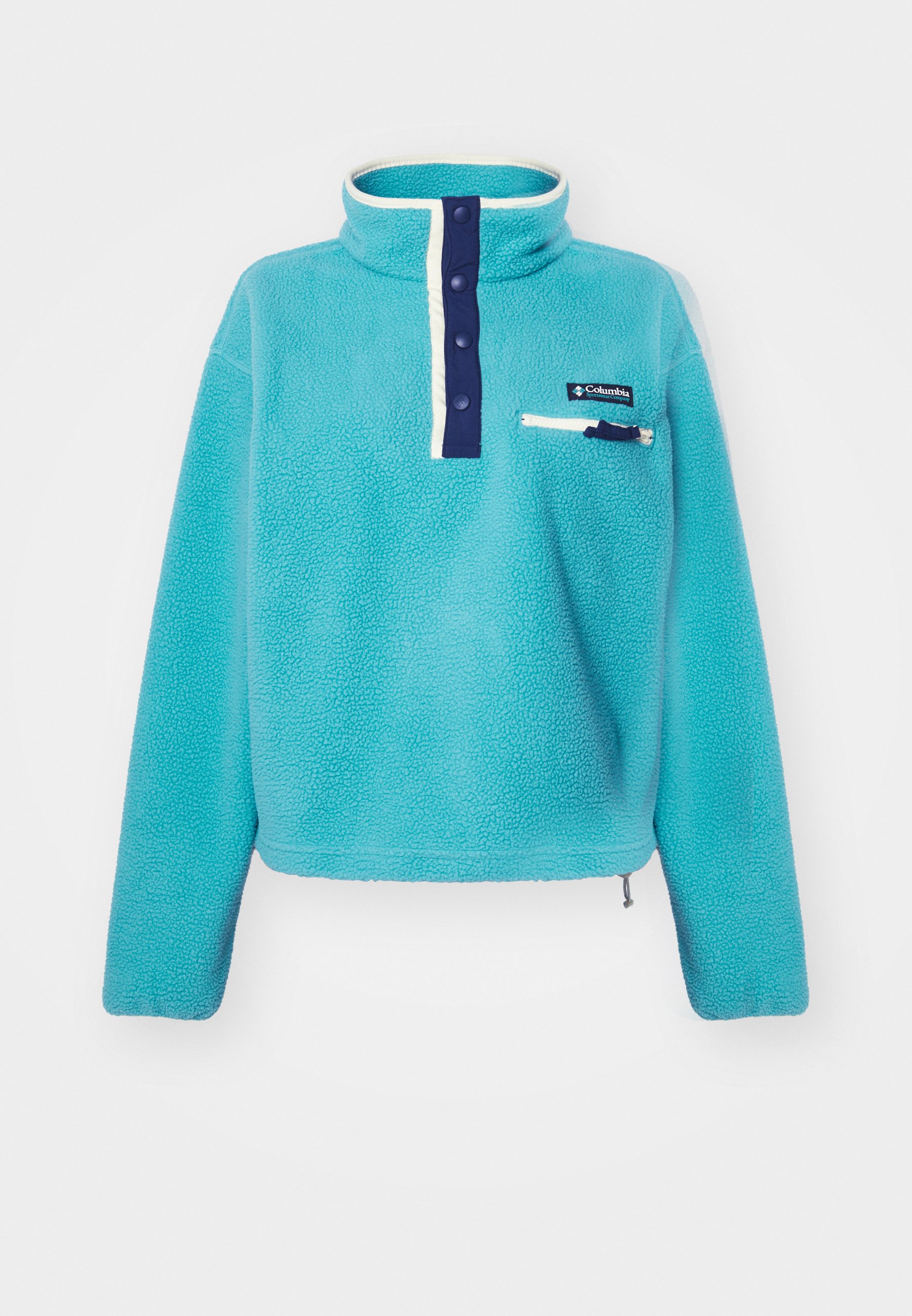 スマイル Columbia HELVETIA CROPPED HALF SNAP - Fleece jumper - teal/blue