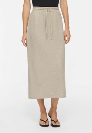 VILA MIDI SKIRT VICATORA HIGH WAIST - Jupe trapèze - feather gray