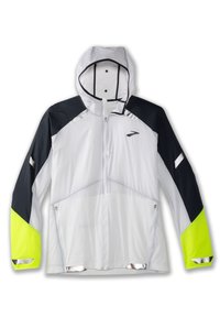 Brooks RUN VISIBLE CONVERTIBLE JACKET - Løbejakker - white asphalt nightlife