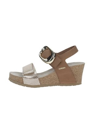 LEANDRE HAVANA - Sandali con zeppa - marrone beige