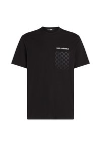 MONOGRAM DEGRADE POCKET - Apdrukāts T-krekls - black