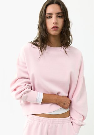 PULL&BEAR ROUND NECK - SWEATSHIRT - Sweatshirt - pink