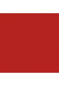 Rote kreisförmige Fläche mit einem scharfkantigen dreieckigen Loch in der Mitte vor weißem Hintergrund.