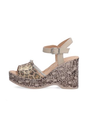 Sandalen met hoge hak - brown