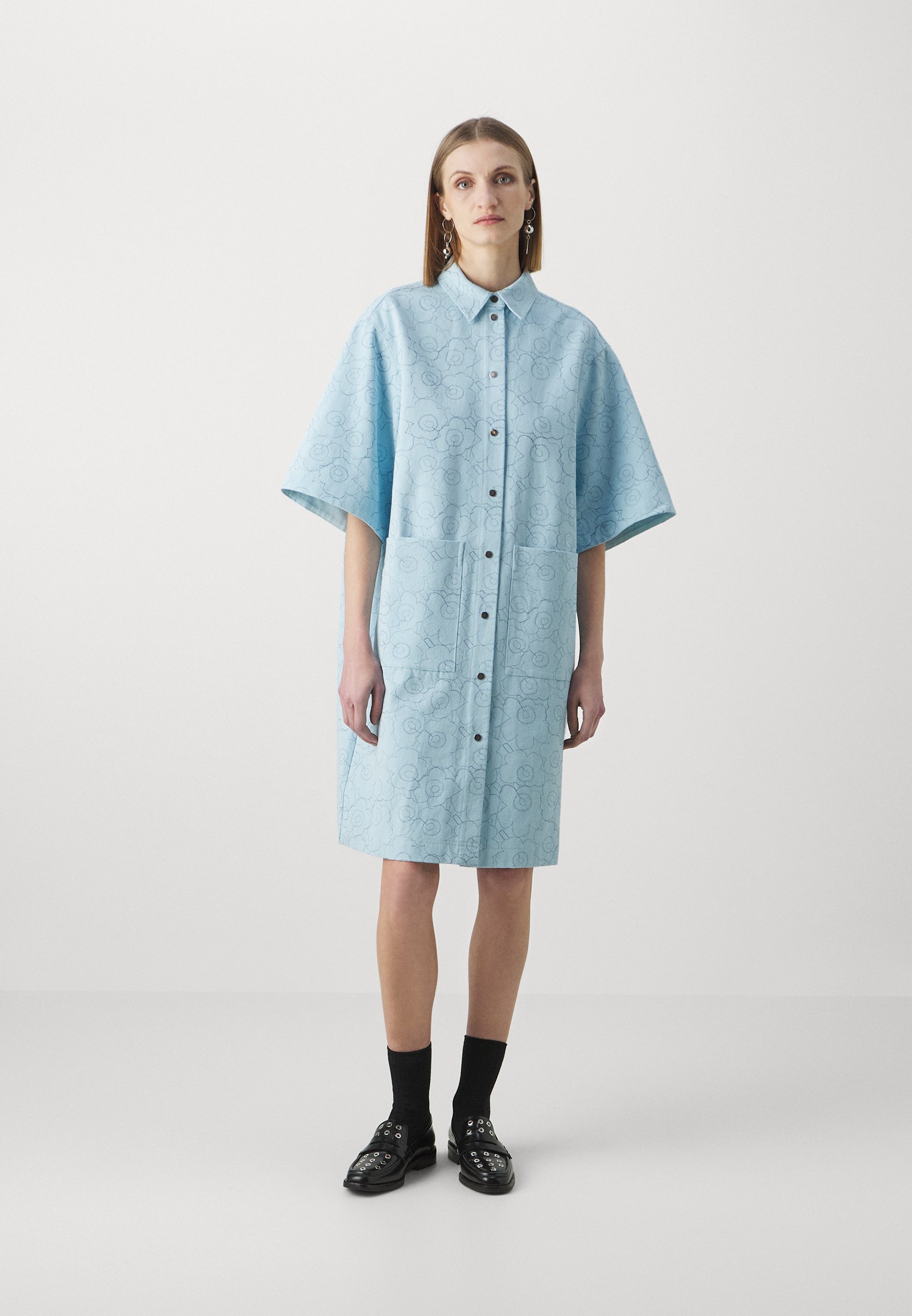 Marimekko MITTA MINI PIIRTO UNIKKO - Shirt dress - light blue/blue 