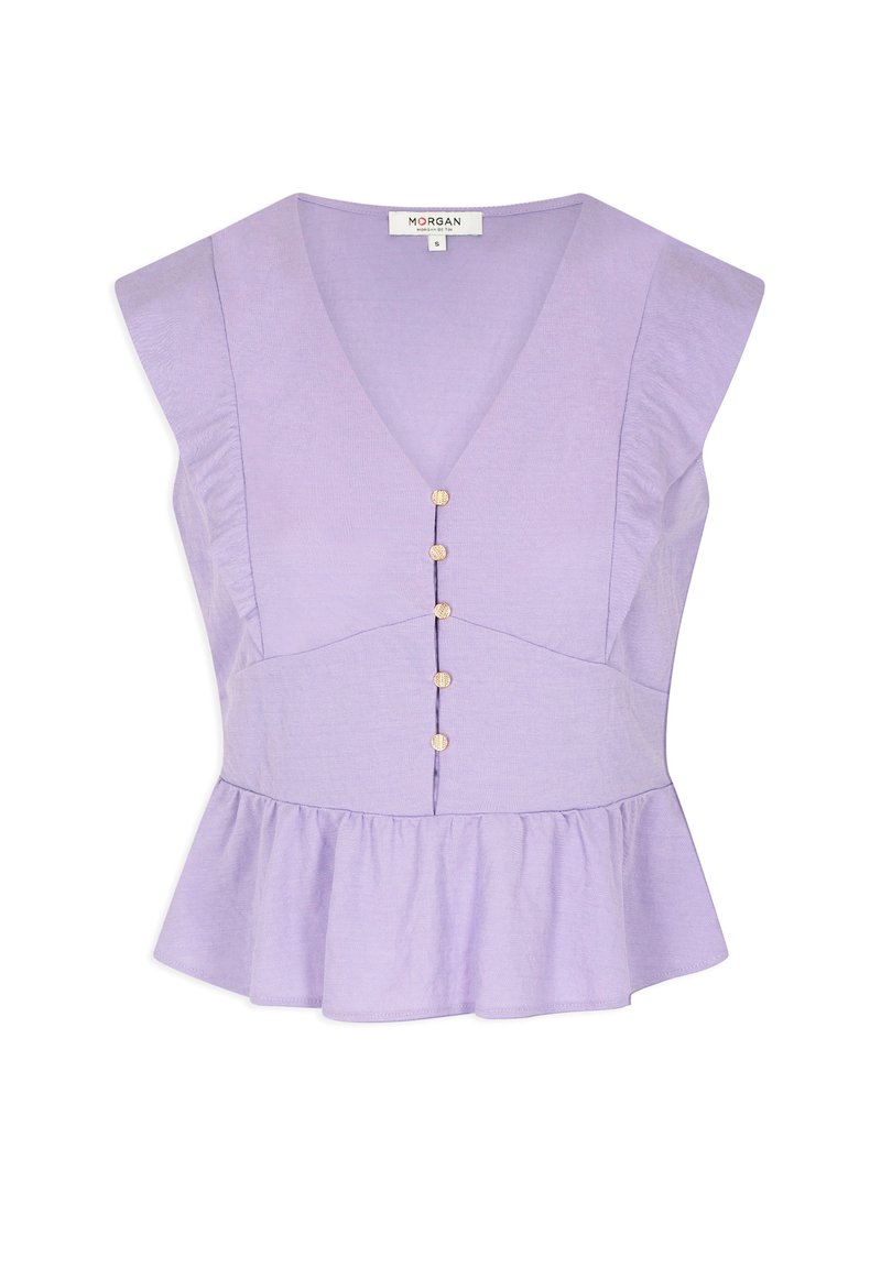Damen T-Shirts | Morgan Bluse mottled dark purple/dunkellila-meliert - KJ97122 Damen T-Shirts | Morgan Bluse mottled dark purple/dunkellila-meliert - KJ97122