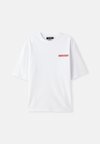 LOOSE FIT TEE - T-Shirt print - white/red