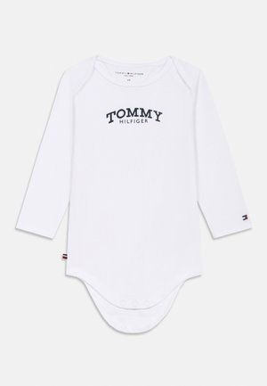 Tommy Hilfiger LOGO JERSEY LONG SLEEVE BODYSUIT - Μπλούζα με μακριά μανίκια - white