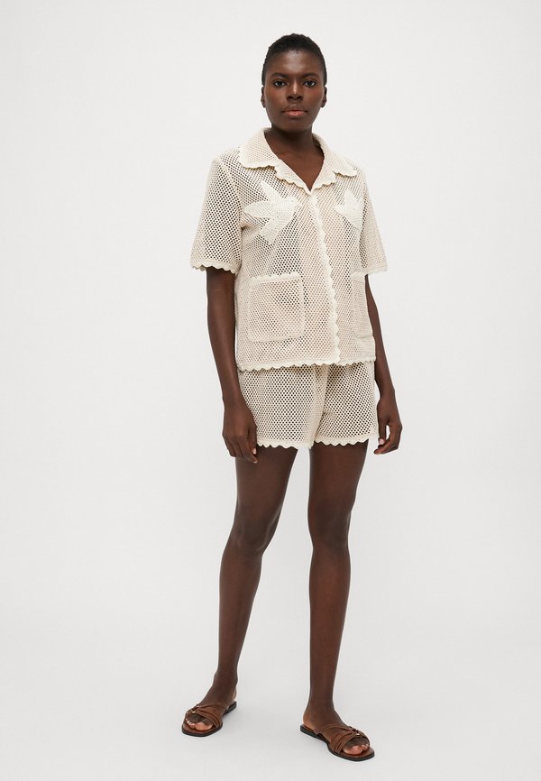 SALLY CROCHET SHIRT - Beach accessory - tan2