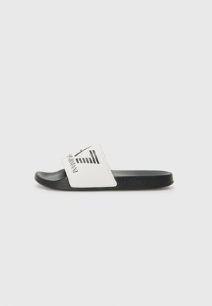UNISEX - Pool slides - white/black
