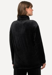 Ulla Popken Mikina na zip - black