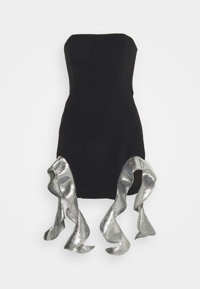 David Koma SEQUIN RUFFLE DOUBLE ARCH LEG CUTOUT MINI DRESS - Cocktail φόρεμα / Φόρεμα για πάρτι - black/silver