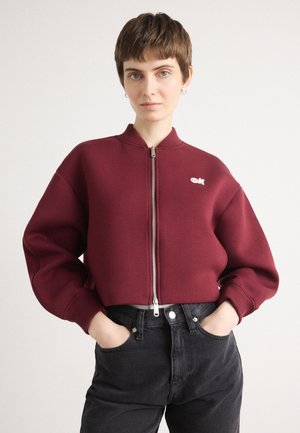 Sweat zippé - deep rouge
