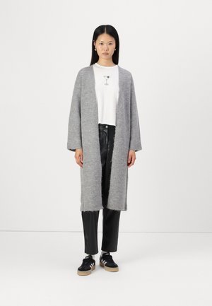 Gina Tricot LONG CARDIGAN - Жилетка - grey