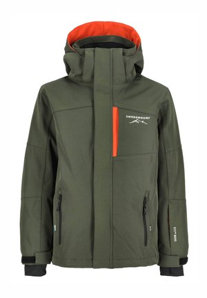 ANTON - Snowboardjakke - dk olive green burned orange