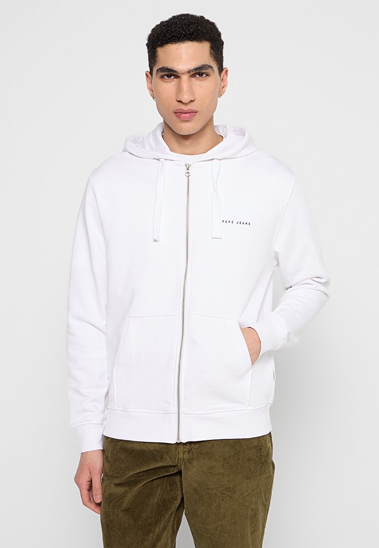 Pepe Jeans Sweater met rits wit