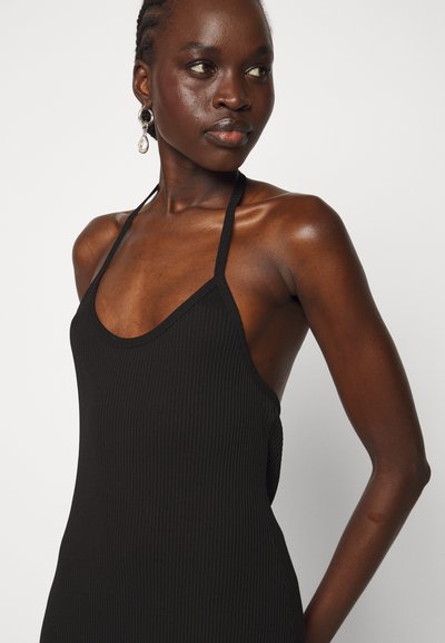 Filippa K HALTER DRESS - Vestito di maglina - svart