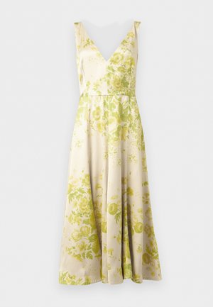 Erdem, FLORAL DUCHESS FIT AND FLARED - Koktailové šaty/večierkové šaty - chartreuse
