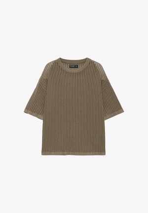 PULL&BEAR, T-shirt imprimé - dark brown