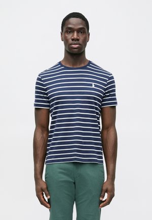 Marškinėliai su spaudiniu - navy/white