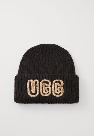 CHUNKY CRAFTED BEANIE - Bonnet - black